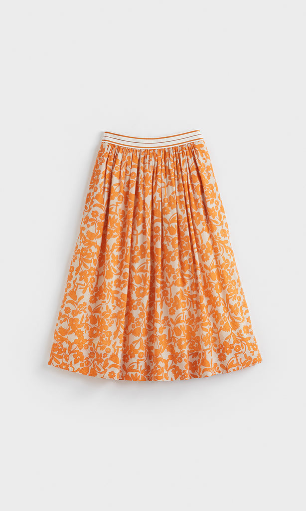 Orange Bloom Skirt Apricot