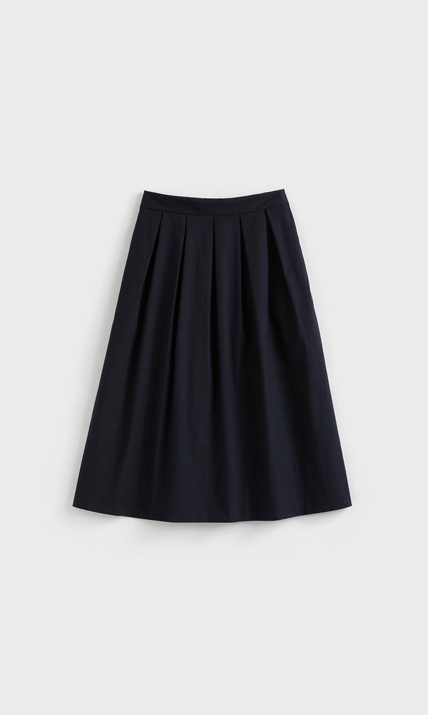 Parigi Front Pleat Skirt Black