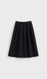 Parigi Front Pleat Skirt Black