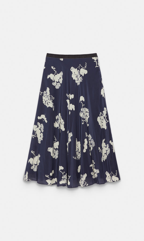 Salina Midi Skirt Navy/Creme