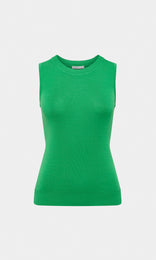Selby Sleeveless Knit Top Spring Green