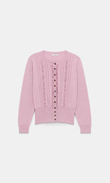 Selene Ruffle Cardigan Strawberry