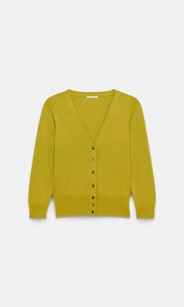 Selene V-Neck Cardigan Citron