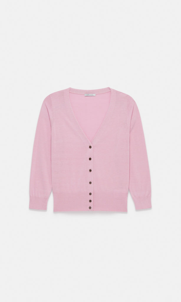 Selene V-Neck Cardigan Strawberry