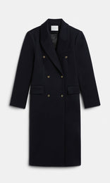 Strada Double Breasted Coat Navy