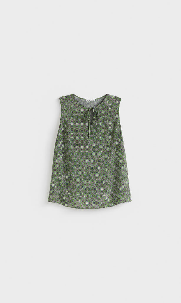 Blair Tie Front Top Spring Green