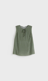 Blair Tie Front Top Spring Green