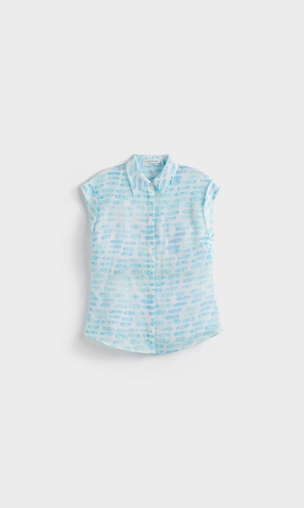 Seascape S/S Shirt Aqua