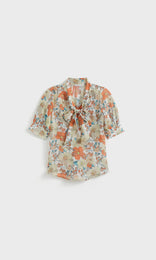 Holly Tie Blouse Apricot