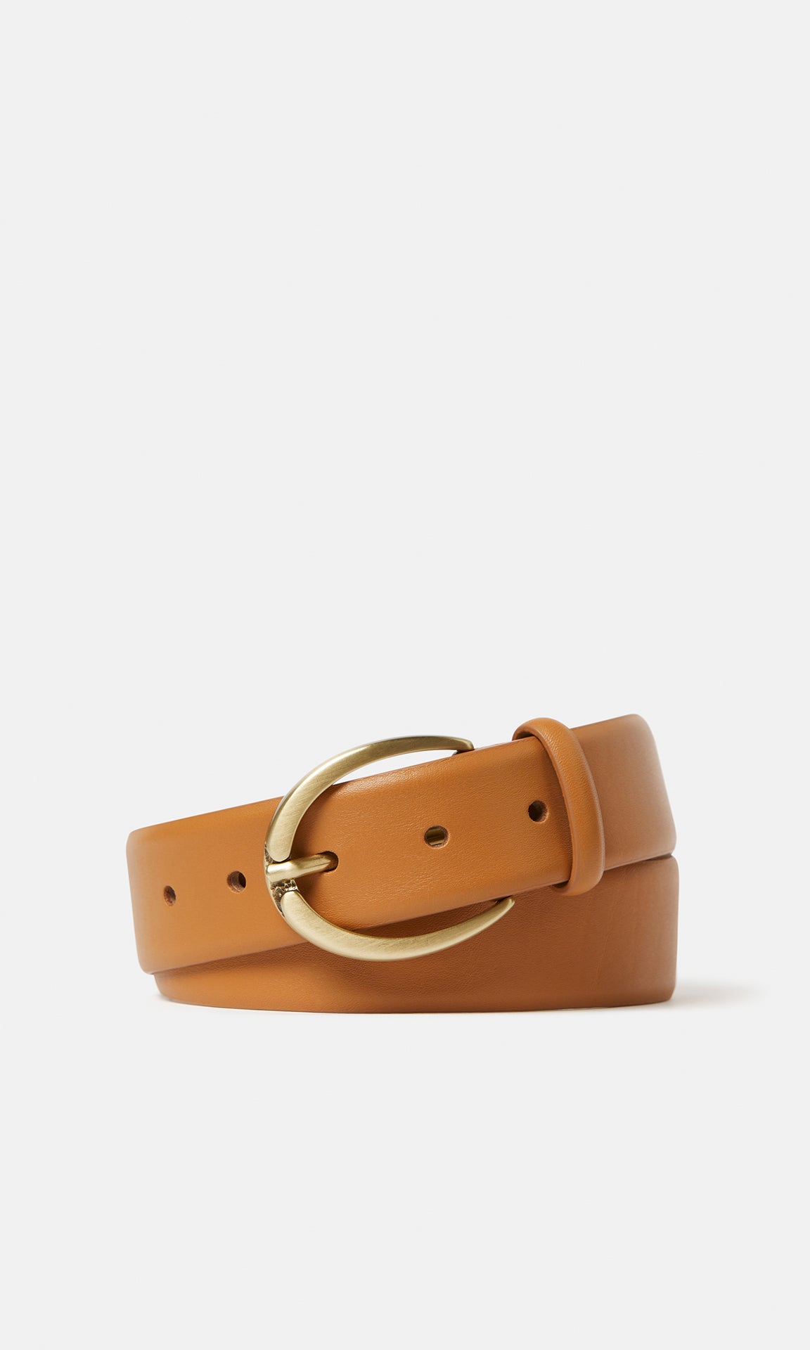 35mm Flat Leather Belt  Canyon