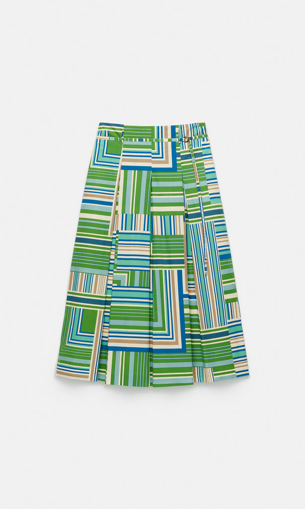 Tapetta A-line Skirt Green/Blue