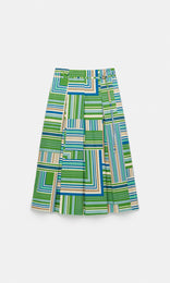 Tapetta A-line Skirt Green/Blue