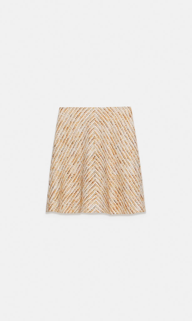 Wardour Bias Skirt Neutral/Rose