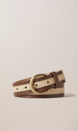 Two tone Leather Belt 30mm Date/Oyster