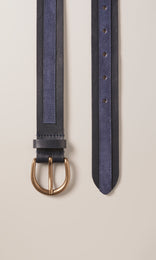 2 tone Suede/Leather Belt 30mm Flag/Aster