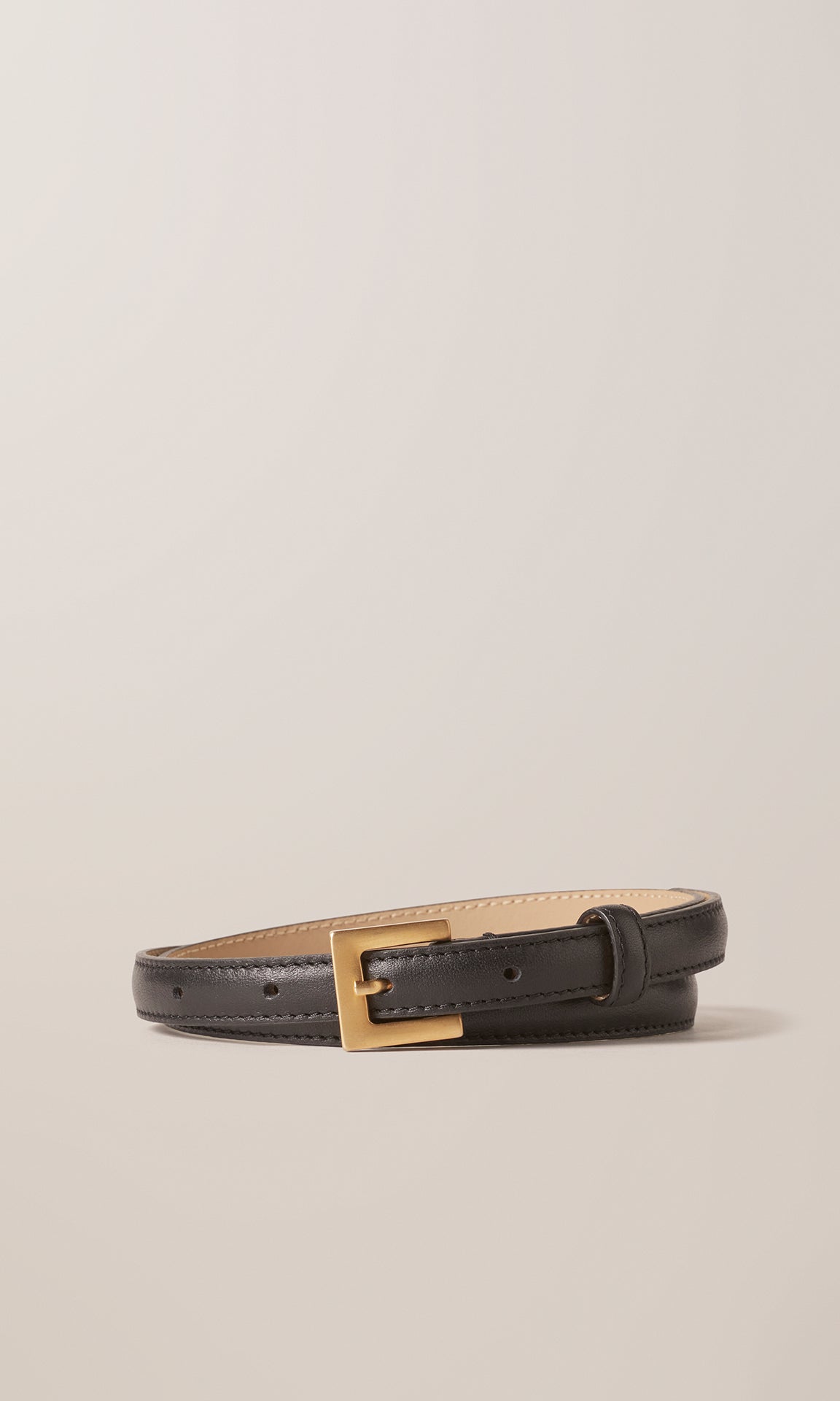 Leather Belt 15mm Black