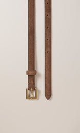 Suede Belt 15mm Chocolate