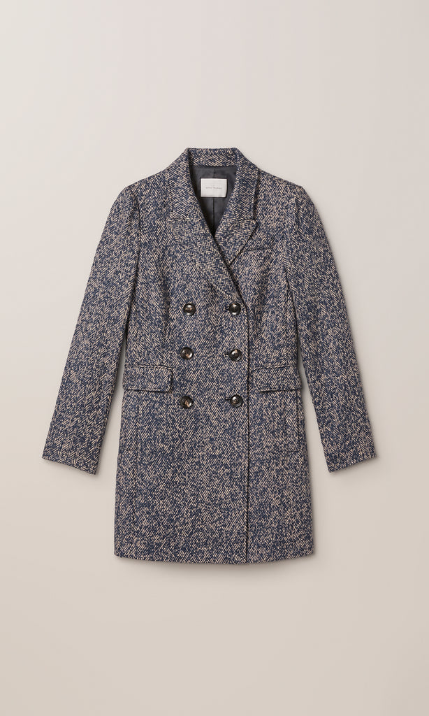 Delphine Coat Navy/Stone