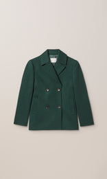 Kelly Dble Breasted Coat Emerald