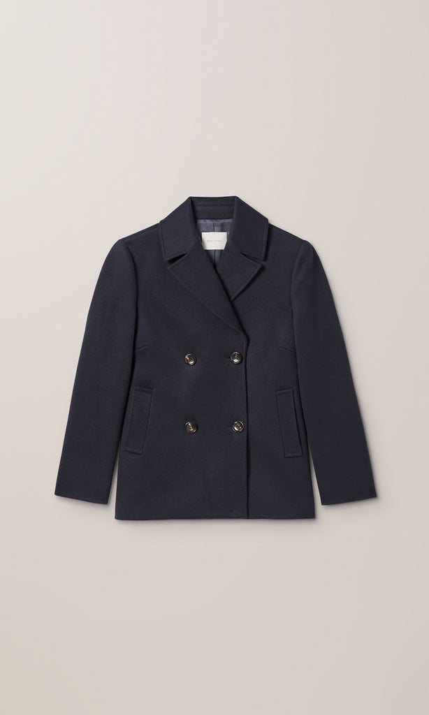 Kelly Dble Breasted Coat Navy