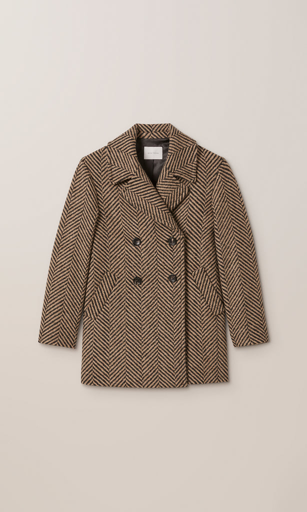 Chevrone Coat Camel