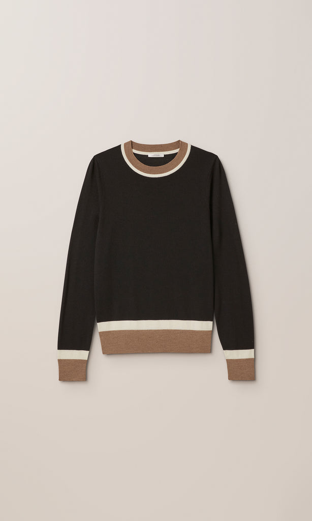 Exeter LS Merino Crew Black