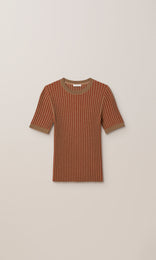 Exeter SS Ribbed Merino Crew Siena