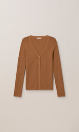 Adelphi Lurex Cardigan Camel
