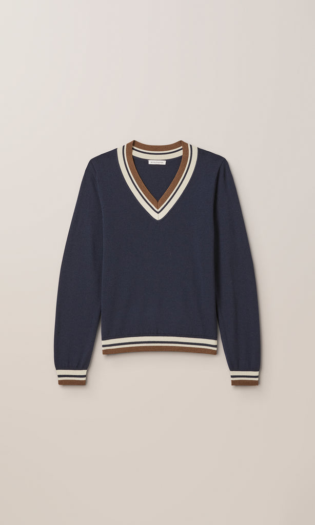 Kirkcaldy Vee Knit Navy