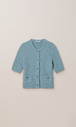 Orla Alpaca Crew Cardigan Teal
