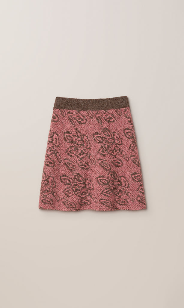 Orla Jacquard Skirt Pink/Choc