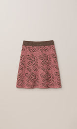 Orla Jacquard Skirt Pink/Choc
