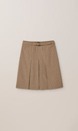 Spencer Pleat Skirt Nutmeg