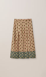 Primrose Pleated Skirt Olive