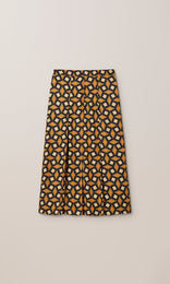 Talia Pleat Skirt Cinnamon