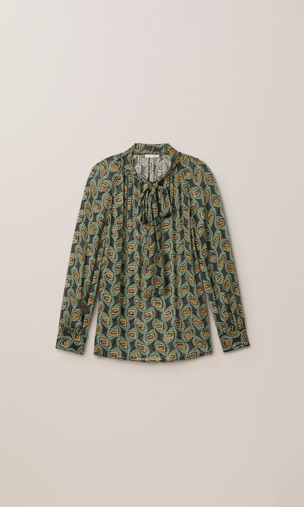 Acrea Tie Blouse Celadon