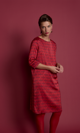 Maya Dress Red/Navy