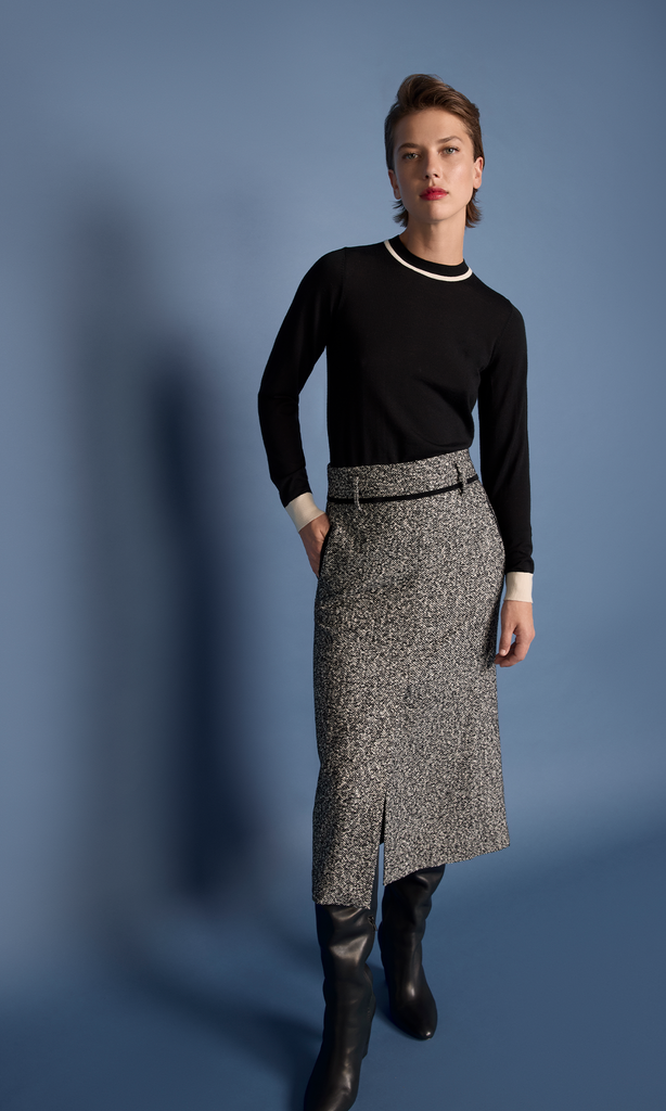 Sloane Skirt Salt/Pepper