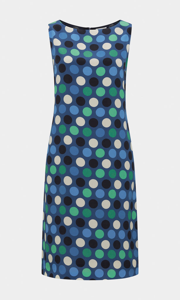 Green silk discount polka dot dress