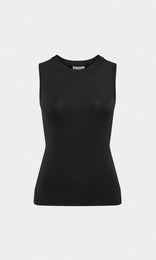 Flint Womens Tank Top Knit Top Black Top glitter top sparkle top knitted top sleeveless top cami top summer top work top