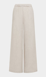 Iberis linen pants women summer pants casual pants beige pants high waisted pants wide leg pants elasticated waist pants beige linen pants wide leg linen pants beach pants