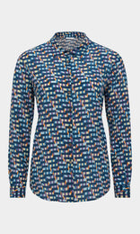 Isabel Blue Shirt Womens Button up Shirts Long Sleeve Tops Women designer blouse Work shirt work tops women silk shirt blue top long sleeve shirt collared shirt work blouse