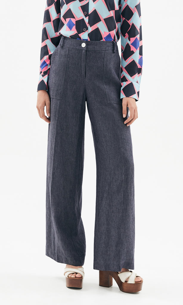 Nimes Wide Leg Pant Denim