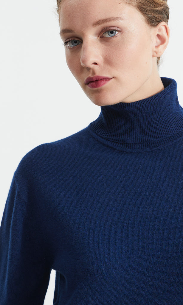 Stirling LS Cashmere Roll Neck Midnight