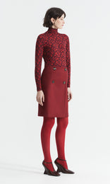 Jasmine Rollneck Red/Navy