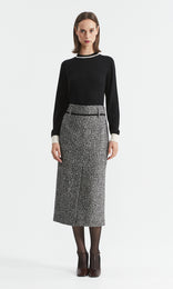 Sloane Skirt Salt/Pepper