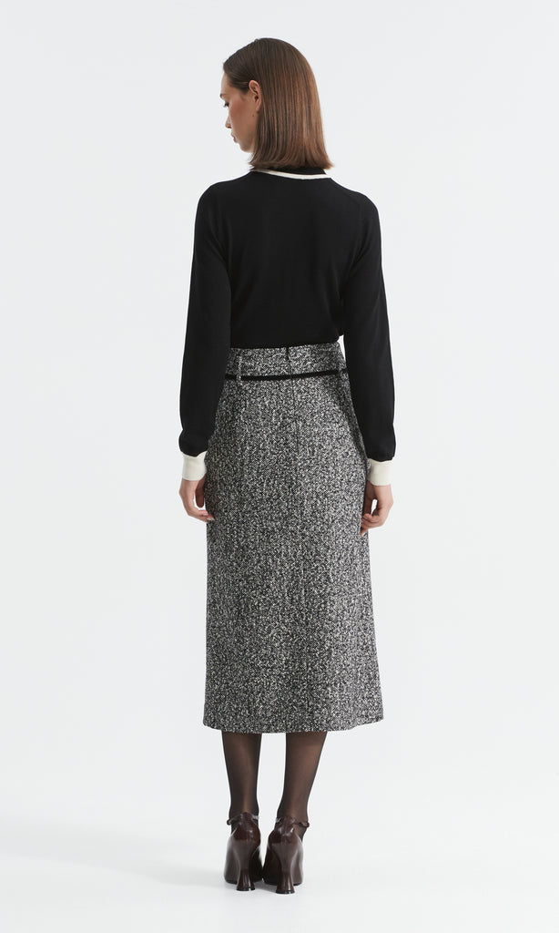 Sloane Skirt Salt/Pepper