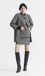 Sloane Coat Blk/White