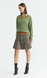 Bronte Pleated Skirt Olive