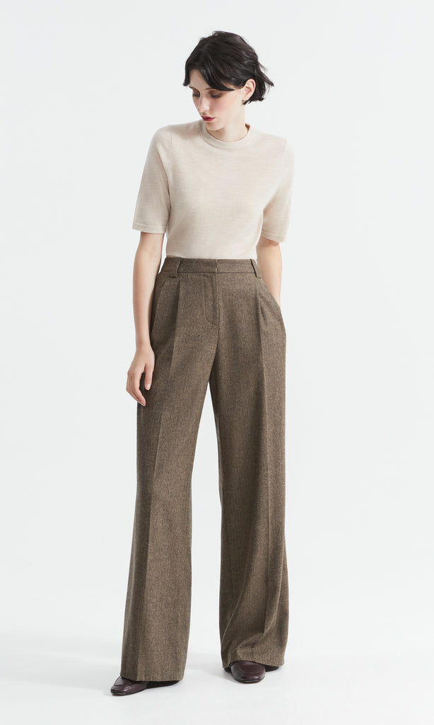 Manon Trouser Charcoal/Camel